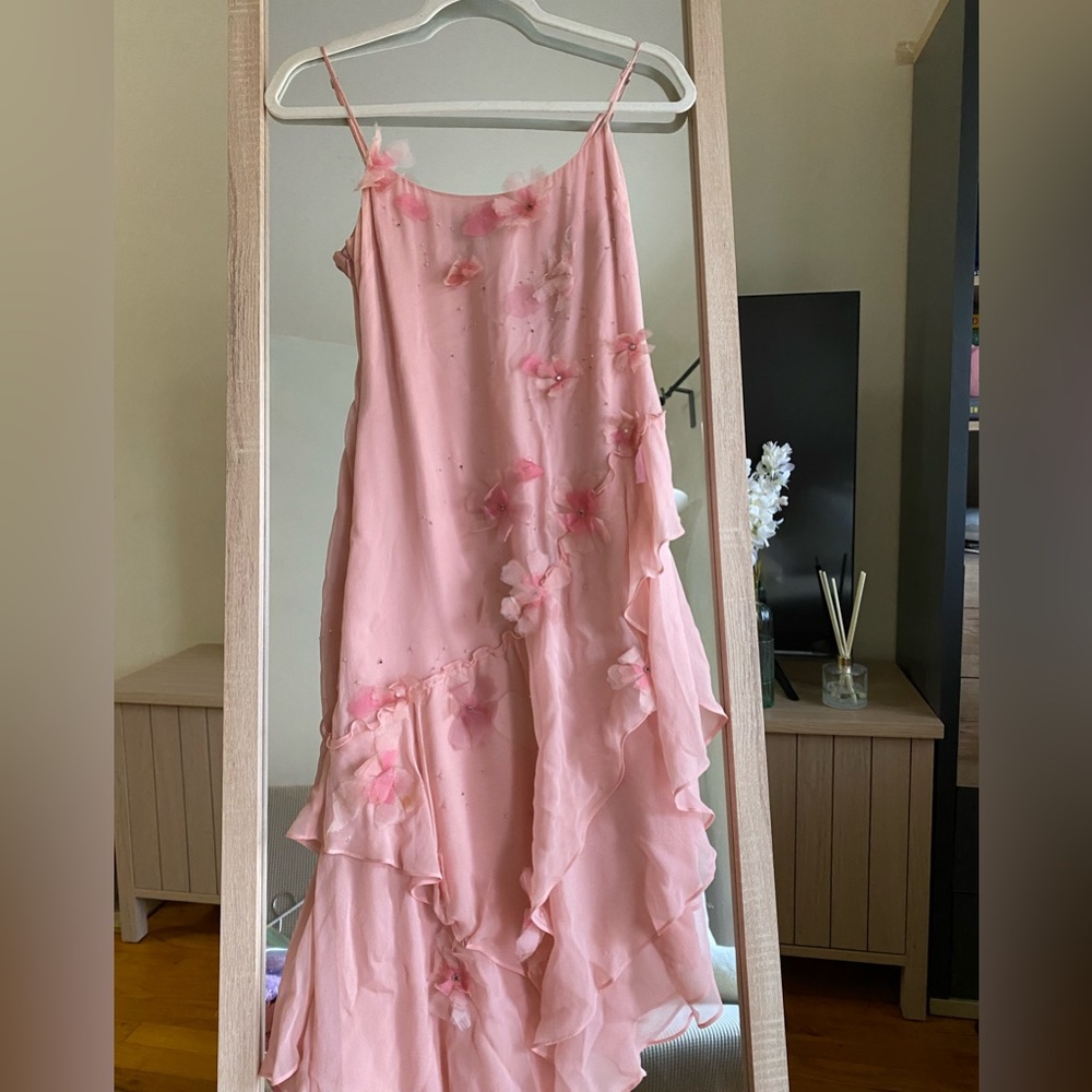 Pink floral dress